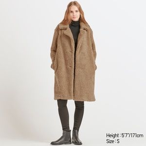 Uniqlo WOMEN PILE-LINED FLEECE TAILORED COAT